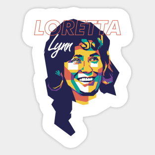 loretta lynn wpap style Sticker